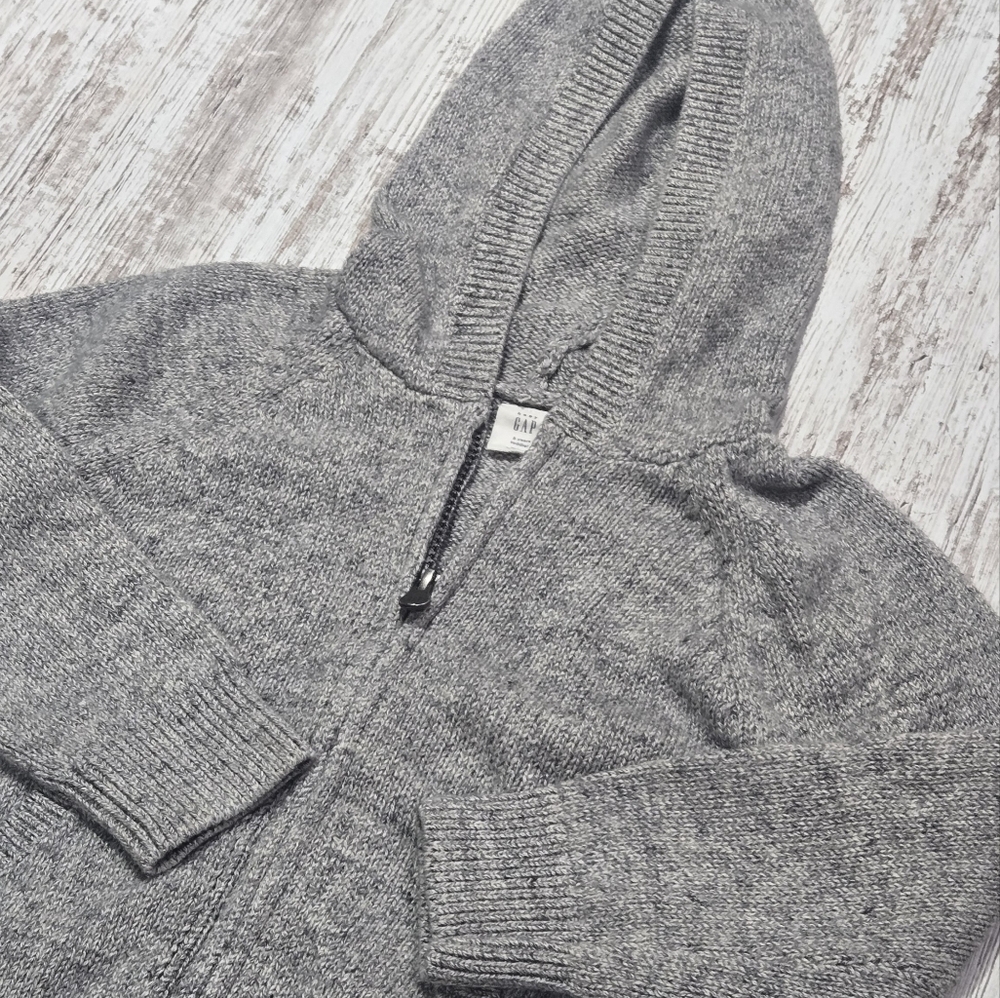 GAP Boys Zip-Up Gray Sweater